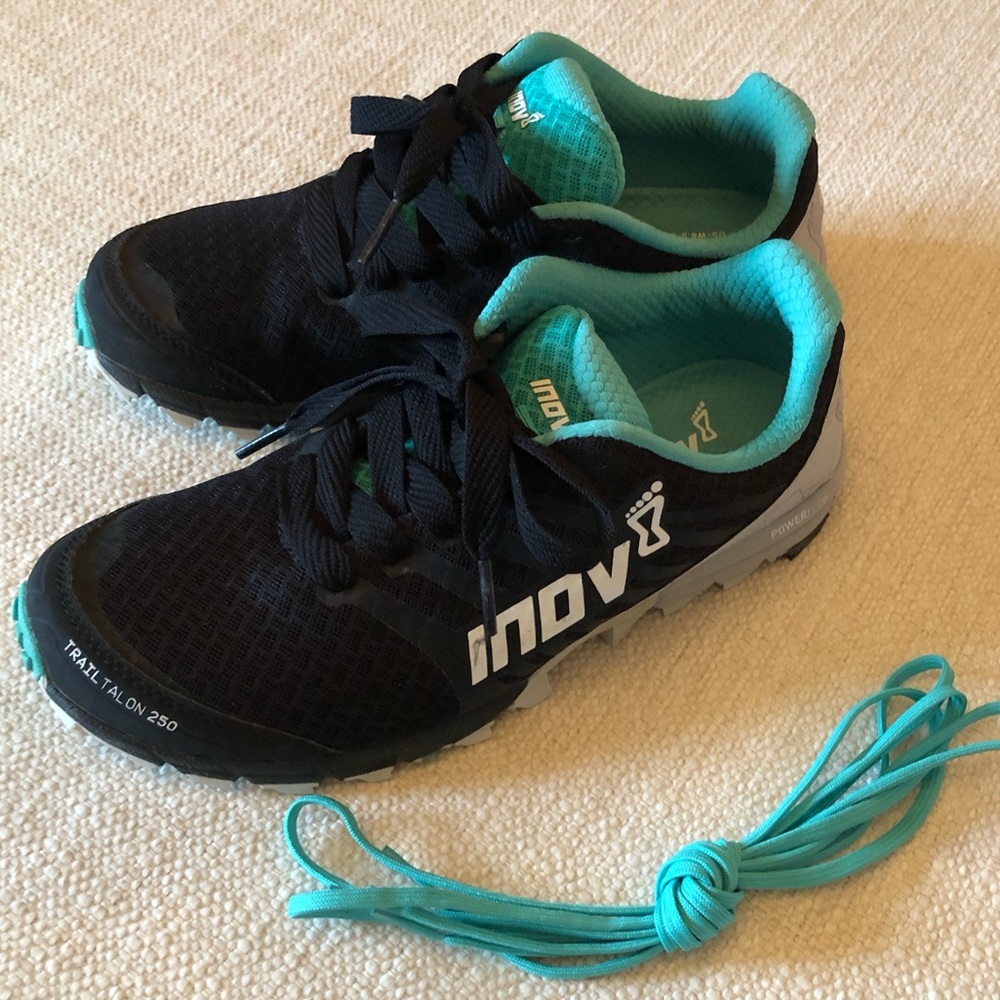 INOV-8 TrailTalon 250 Trail Running shoes ~ 8 1/2 ~ NWOT! ~Black/Grey/Turquoise